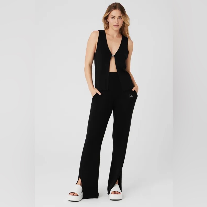 Knit Salana Tank And High Waist Wide Leg Pant
